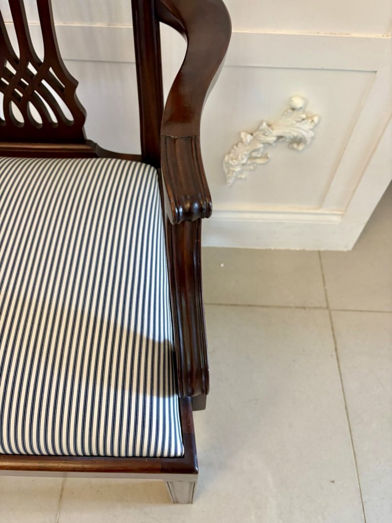 Outstanding Quality Set of 8 Antique Victorian Carved Mahogany Dining Chairs - Image 20